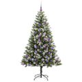 vidaXL Umelý vianočný stromček s umelým snehom 300 LED Teplá biela
