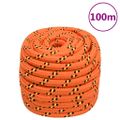 vidaXL Lodné lano oranžové 20 mm 100 m polypropylén