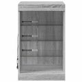 vidaXL Komoda s LED svetlami sivá sonoma 41x37x67 cm