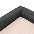 vidaXL Ergonomický matrac pre psa 90x64cm ľanový vzhľad flís tmavošedý