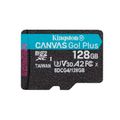 Kingston memory card 128GB microSDXC Canvas Go Plus Gen4 200MB/s A2 U3 V30 + adapter