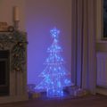 vidaXL Vianočný stromček 100 LED Modrá 120 cm Akryl