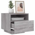 vidaXL Nočné stolíky s LED svetlami 2 ks sivé sonoma 40x39x37 cm