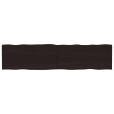 vidaXL Stolová doska tmavohnedá 220x50x(2-4)cm ošetrený masív hrany
