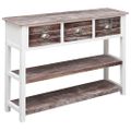 vidaXL Komoda starožitná hnedá 108x30x76 cm masívne drevo paulownia
