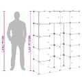 vidaXL Modulárna skrinka so 14 priečinkami, biela 37x146x180,5 cm