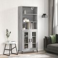 vidaXL Vysoká skrinka sivý dub sonoma 69,5x34x180 cm spracované drevo