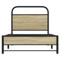 vidaXL Posteľný rám bez matraca 75x190 cm dub sonoma kompozitné drevo