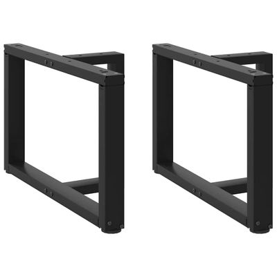 vidaXL Nohy konferenčného stolíka v tvare T, 2 ks, čierne, 60x25x(42-43) cm, oceľ