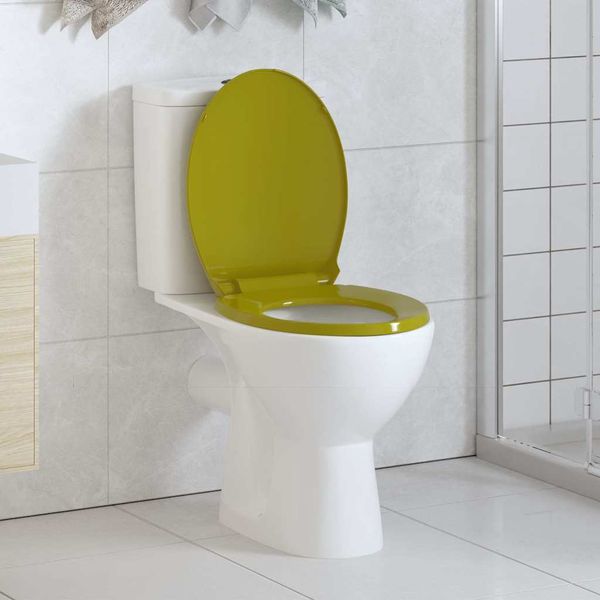 vidaXL WC sedadlo, pomalé sklápanie, zelené, oválne
