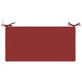 vidaXL Vankúš na lavičku SOEST 100% polyester Víno červené