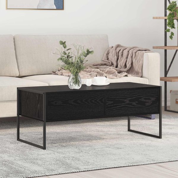 vidaXL Konferenčný stolík Čierny dub 100 x 46 x 40 cm Kompozitné drevo