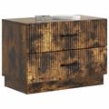 vidaXL Nočný stolík Dymový dub 62 x 34,5 x 44,5 cm Kompozitné drevo