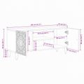 vidaXL TV skrinka Biela 105 x 33,5 x 46 cm Masívne mango drevo