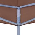 vidaXL Strecha na párty stan 6x3 m, hnedá 270 g/m²