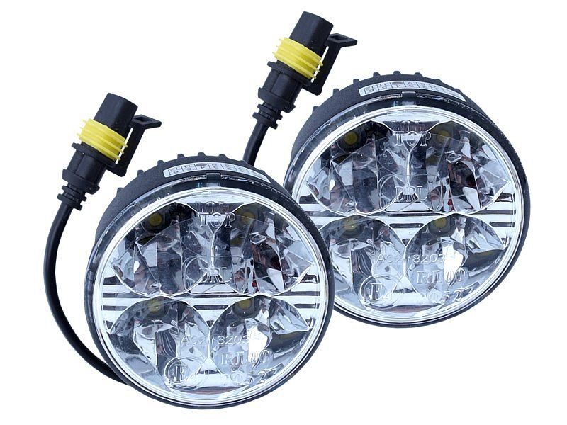 Svetlá deňového svietenia 4 HIGH POWER LED 12 V/24 V (kruhly 70 mm)