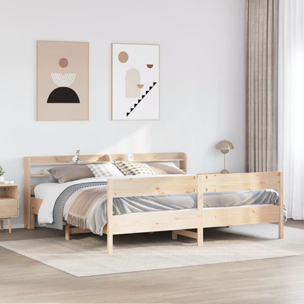 vidaXL Posteľ bez matraca 200x200 cm masívna borovica