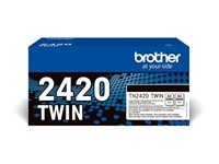 2-balíček - Vysoká výťažnosť - čierna - originálna - kazeta s farbivom - pre Brother DCP-L2510, L2530, L2537, L2550, HL-L2310, L2370, L2375, MFC-L2710, L2713