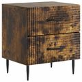 vidaXL Nočný stolík 2 ks Dymový dub 43 x 34,5 x 47,5 cm