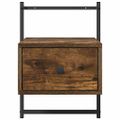 vidaXL Nočné skrinky nástenné 2 ks dymový dub 35x30x51cm kompoz. drevo