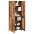 vidaXL Highboard Staré drevo 69,5 x 34 x 180 cm Kompozitné drevo