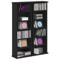 vidaXL CD Skrinka 2 ks Čierny dub 60 x 17 x 92 cm Kompozitné drevo