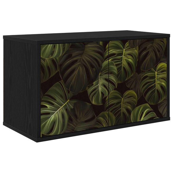 vidaXL Nástenný TV kabinet ELBURG 69 x 33 x 40 cm Čierny dub