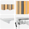 vidaXL Rám markízy Žltá a Šedá 350 x 200 cm Polyester s PU povrchom