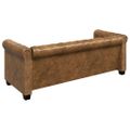 vidaXL Pohovka Chesterfield, 3-miestna, umelá koža, hnedá