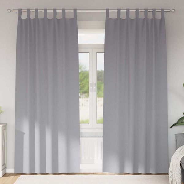 vidaXL Záclony na zatemnenie s krúžkami 2 pcs Svetlosivá 260 x 140 cm