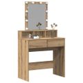 vidaXL Toaletný stolík dub artisan 80 x 41 x 144.5 cm Kompozitné drevo
