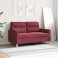 vidaXL 2-miestna pohovka vínovo-červená 120 cm látka