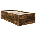 vidaXL Rám postele Dymová dub 90 x 190 cm Kompozitné drevo