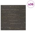 vidaXL Kobercová dlaždica Pruhovaná Svetlo Hnedá 50 x 50 cm 36 ks