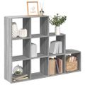 vidaXL Knižnica 3-posch. sivá sonoma 137,5x29x103,5 cm kompozit. drevo