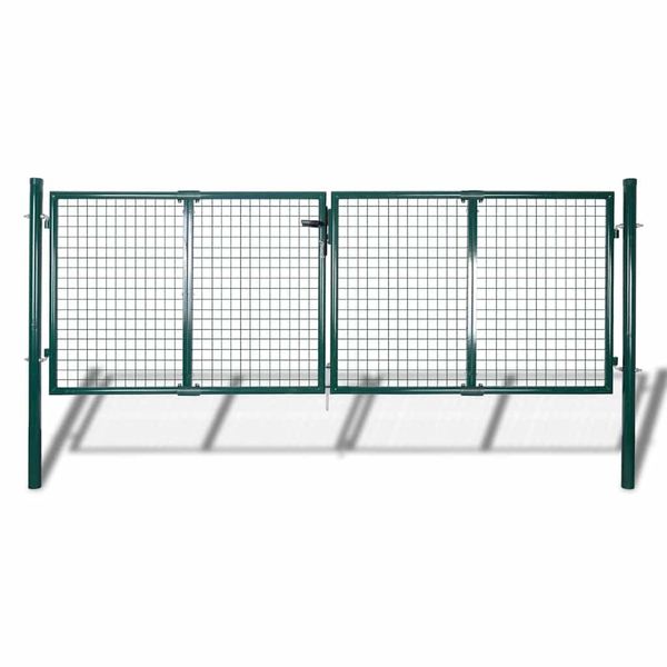 vidaXL Záhradná brána s pletivom, plot, dvere, stena, mreža 300x75 cm