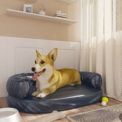 vidaXL Ergonomický penový matrac pre psa tmavomodrý 75x53cm umelá koža
