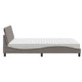 vidaXL Posteľ s matracom Hanko sivohnedá 140x190 cm látka