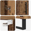 vidaXL Highboard Staré drevo 34,5 x 34 x 180 cm Kompozitné drevo