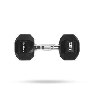 Hexagonálna jednoručka - GymBeam, biela, 12.5 kg, Iron, rubber, steel