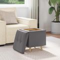 vidaXL Ottoman s Úložným Priestorom Biely 40 x 40 x 45 cm Umelá koža