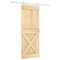 vidaXL Posuvné dvere 80 x 210 cm Masívne borovicové drevo (neupravené)