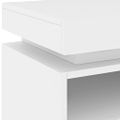 vidaXL Nočné stolíky s LED svetlami 2 ks biele 40x39x48,5 cm