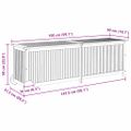 vidaXL Záhradný úložný box s kolieskami 150x50x58 cm masívna akácia