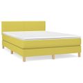 vidaXL Boxspring posteľ s matracom zelená 140x190 cm látka