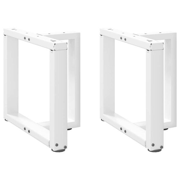 vidaXL Nohy konferenčného stolíka v tvare T, 2 ks, biele, 50x25x(42-43) cm, oceľové