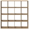 vidaXL Knižnica dub artisian 137,5x29x137,5 cm kompozitné drevo