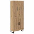 vidaXL Highboard 2 ks Remeselný dub 69,5 x 34 x 180 cm