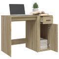 vidaXL Stôl dub sonoma 100x49x75 cm spracované drevo