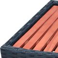 vidaXL Schodík k vírivke, polyratan 92x45x25 cm, čierny